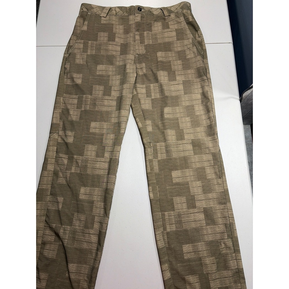 OGIO Mens Golf Pants 32x32 Olive Brown Digital Camo Performance Stretch